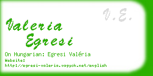 valeria egresi business card